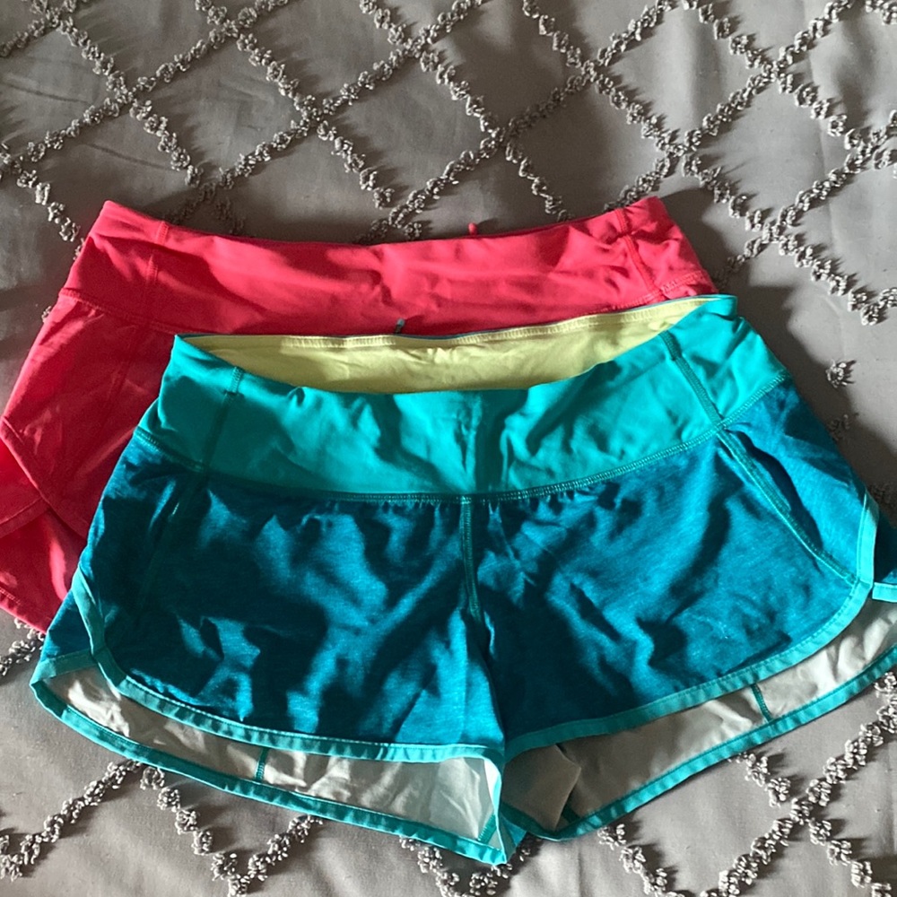 Lot of 2 pairs size 6 Lululemon running shorts